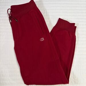 Coach Cardinal Red Logo C Track Joggers Mens size Medium NWOT